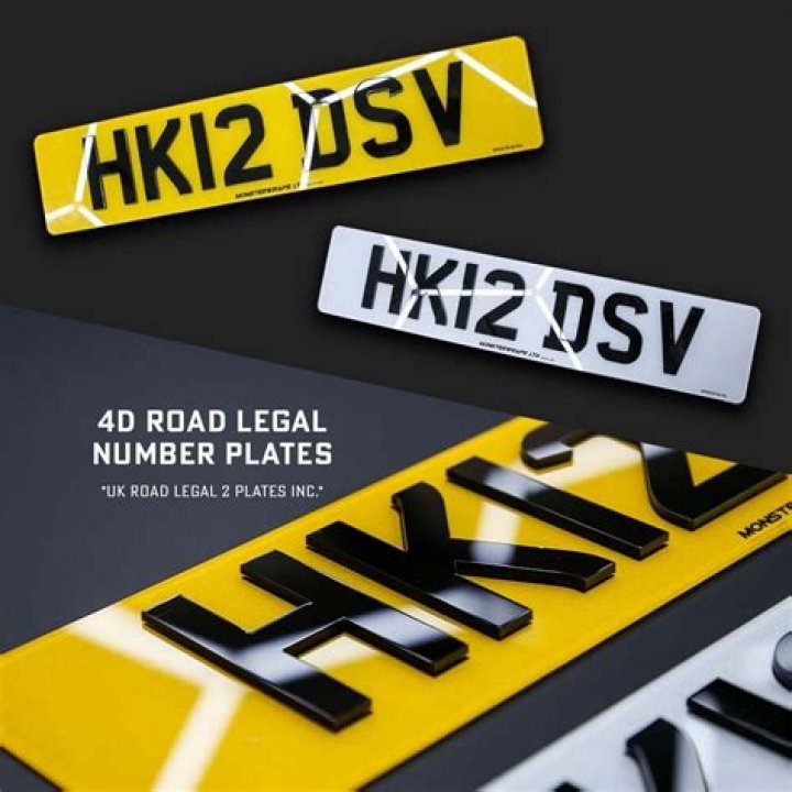 Are 4D Neon plates legal DVLA?