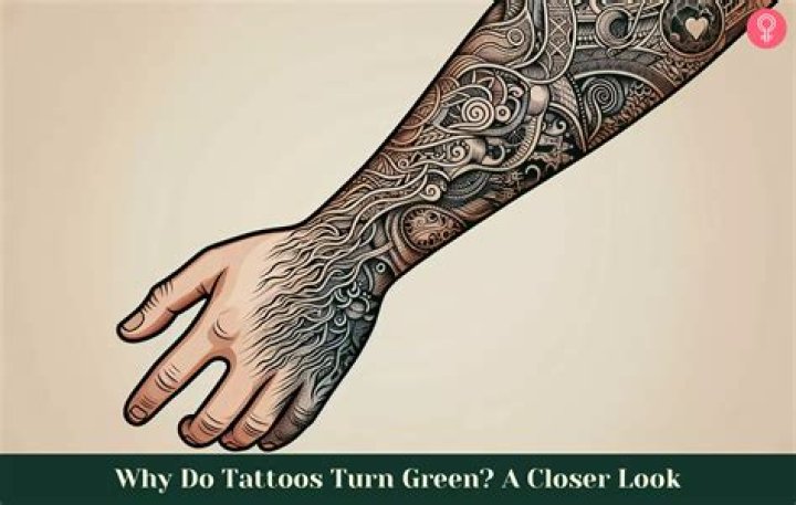Do all black tattoos turn green?