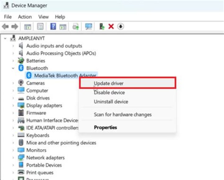 How do I reinstall Bluetooth in Device Manager?