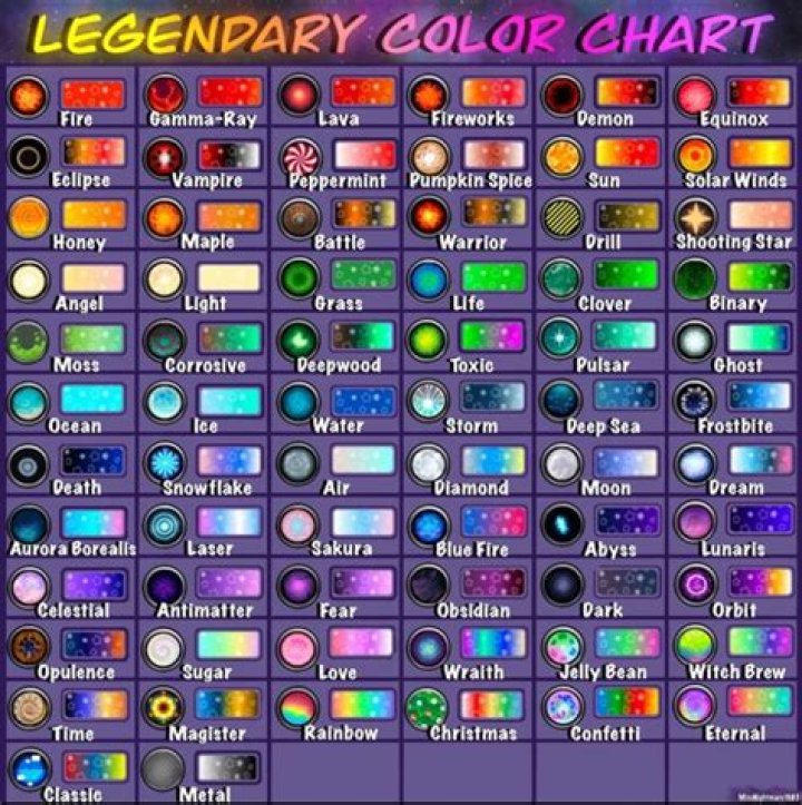 What color is legendary?