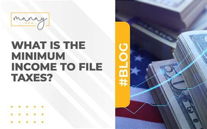What is the minimum amount required to file taxes?