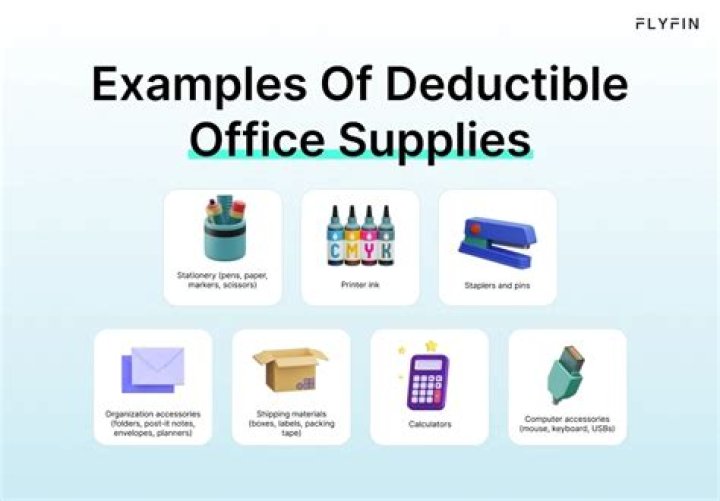 What percentage of office supplies are tax-deductible?