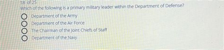 Which of the following is a primary military leader within the Department of Defense?